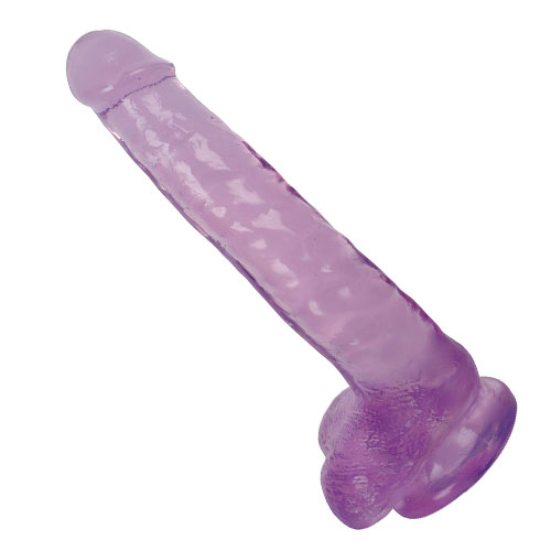 Lollicock Slim Stick Realistic Dildo With Balls 7 Inch insertable (Grape Ice)