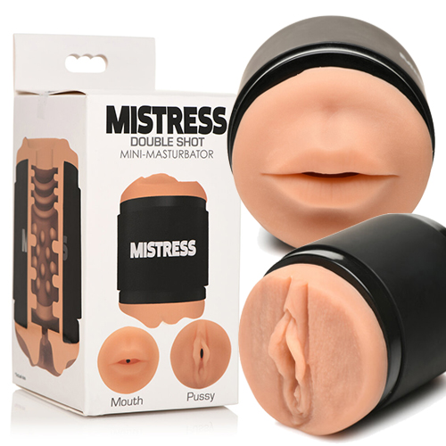 Mistress Double Shot Mini Masturbator Mouth & Pussy (Medium Tone)