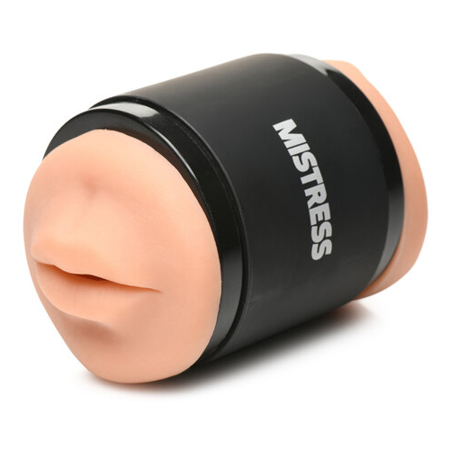 Mistress Double Shot Mini Masturbator Mouth & Pussy (Medium Tone) Mouth Entrance