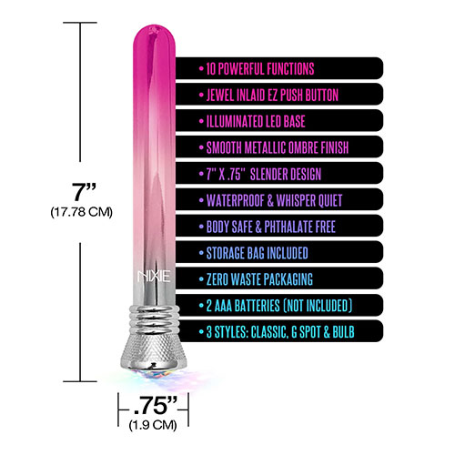 Nixie Jewel Ombre Vibrator (Pink) Features