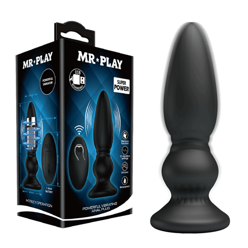 Mr Play Remote Rechargeable Silicone Vibrating Butt Plug